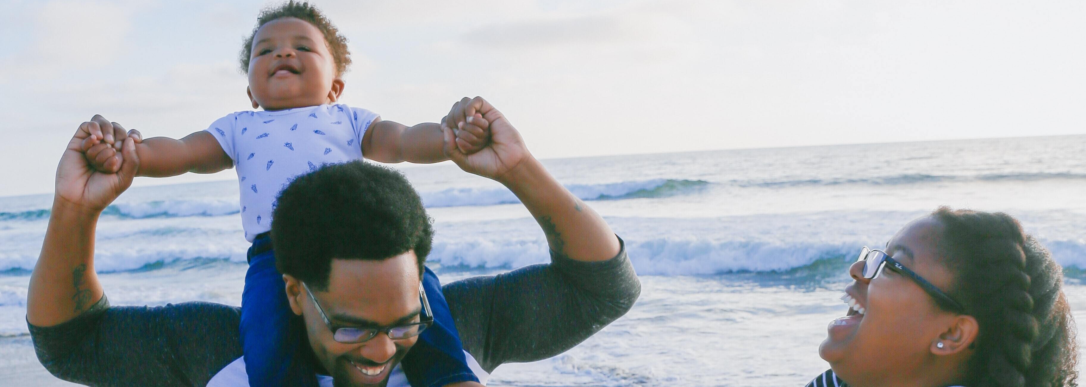 Family on a beach